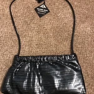 NWT Valeries handbag black leather Cross body purse